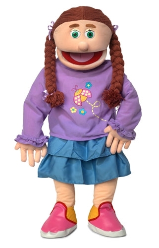 Silly Puppets 14" Amy, Peach Girl, Hand Puppet, Glove-style, Great For