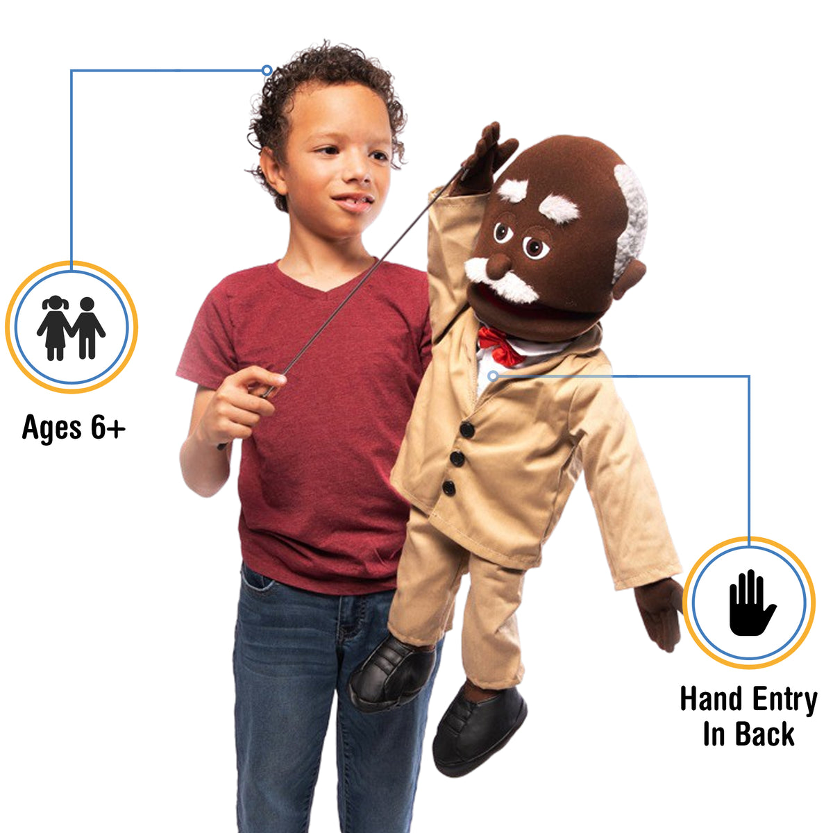 Pops (Black) - FullBody Puppet – The Puppet Store