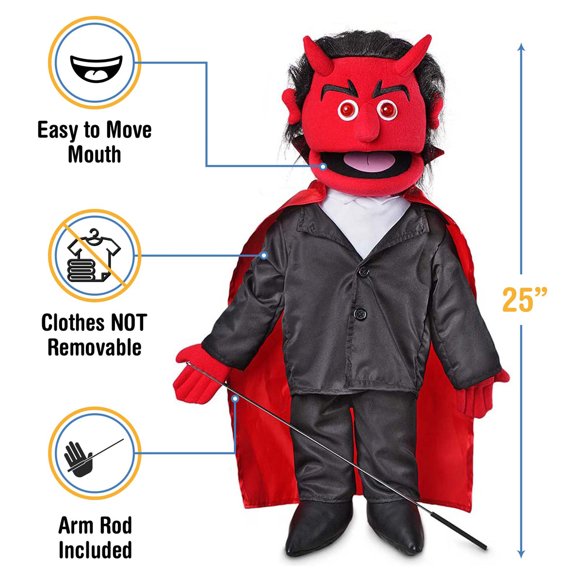 Devil Puppet with Light up Eyes - Bible Character Puppets – The Puppet ...