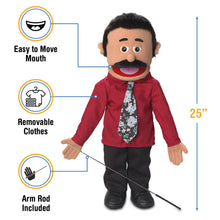 Load image into Gallery viewer, Carlos, Hispanic Dad Puppet (25&quot;)

