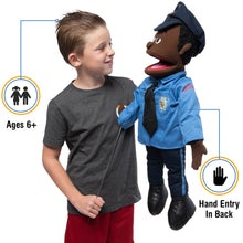 Load image into Gallery viewer, Policeman Puppet, Black (25&quot;)
