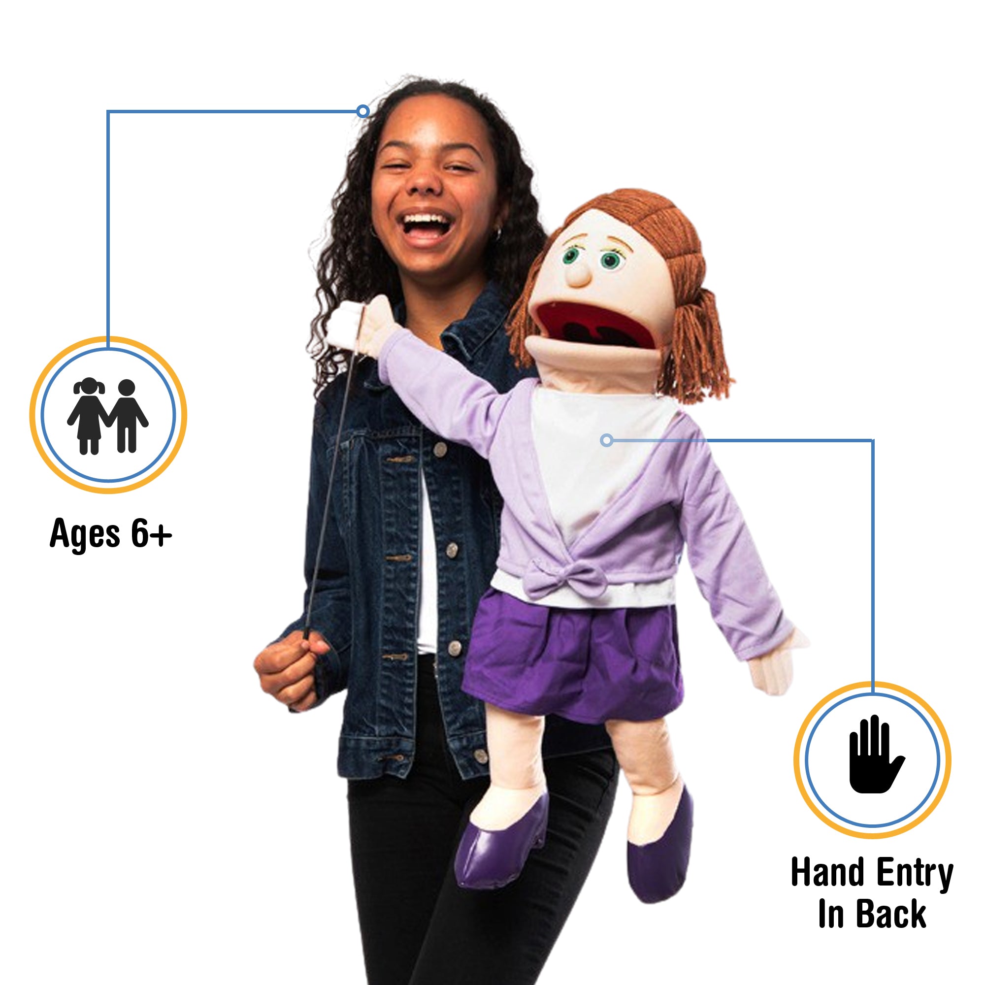 Sarah (Peach) - FullBody Puppet – The Puppet Store