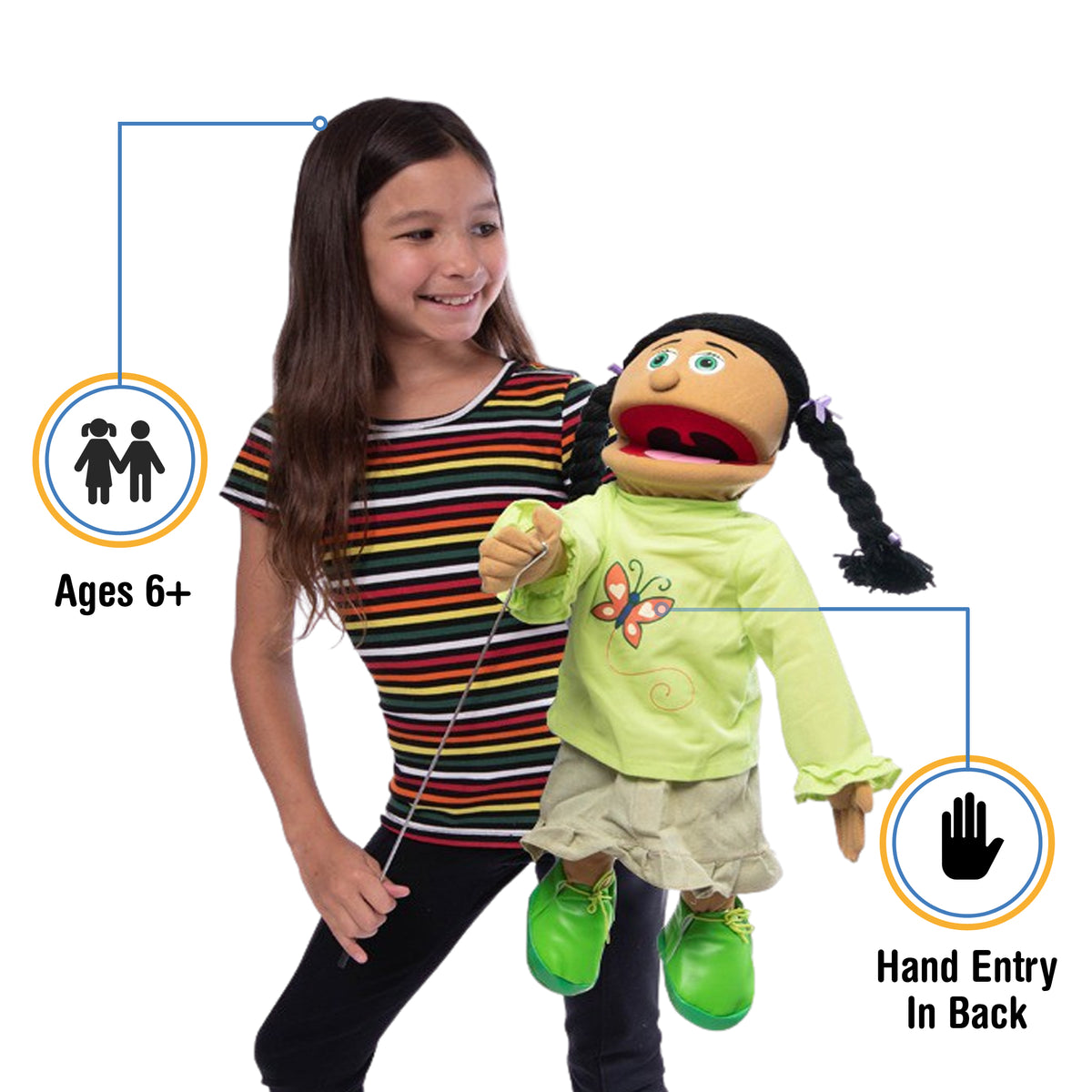 Jasmine (Hispanic) - FullBody Puppet – The Puppet Store