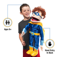 Load image into Gallery viewer, Superhero Boy Puppet (25&quot;)
