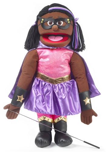 Superhero Girl Puppet, Black (25