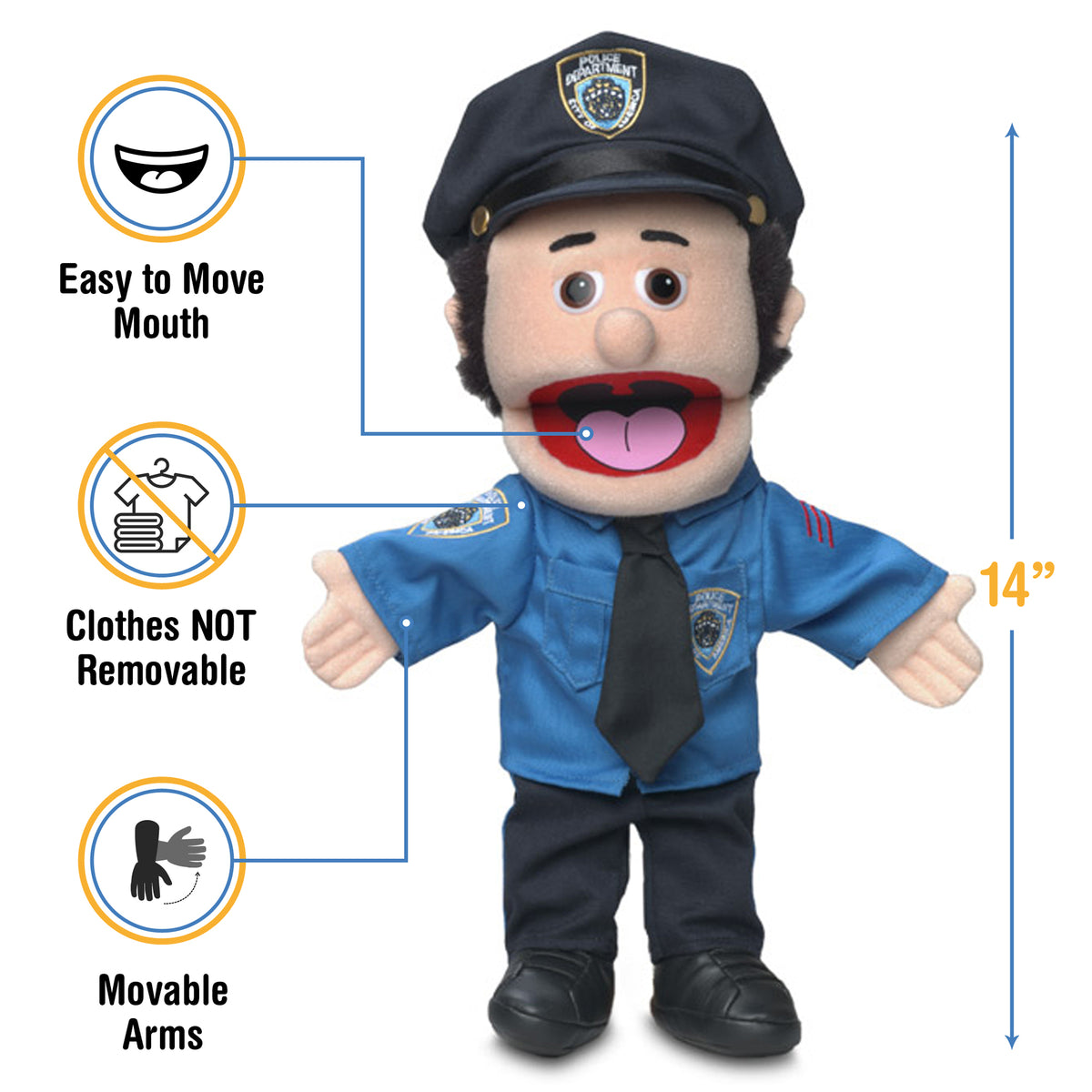 Policeman Glove Puppet – The Puppet Store