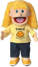 Load image into Gallery viewer, Christian Girl Puppet, Smile Jesus Loves You Girl Shirt (14&quot;)

