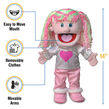 Load image into Gallery viewer, Kimmie, Girl Puppet, Pink Skin (14&quot;)
