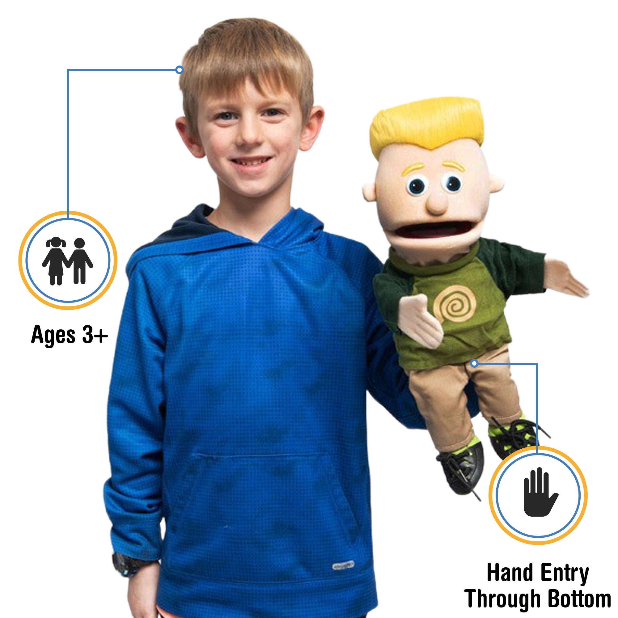 Eddie - Boy Hand Puppet – The Puppet Store