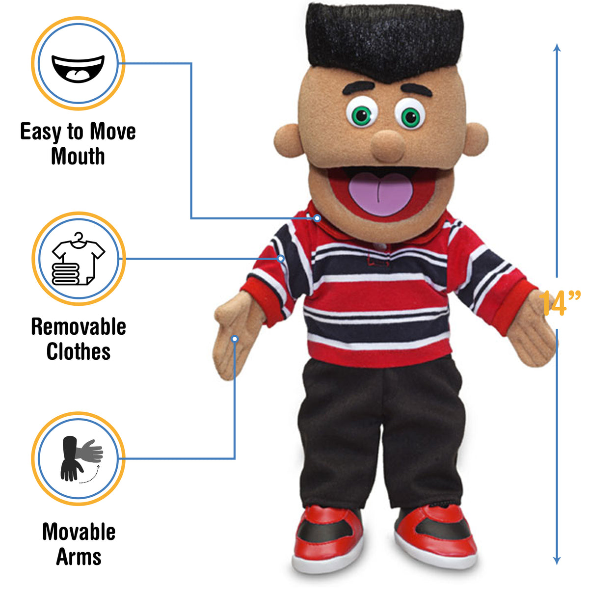 Felipe Puppet Jose- Hispanic Boy Hand Puppet – The Puppet Store