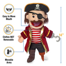 Load image into Gallery viewer, Pirate Puppet, with Peg Leg (14&quot;)
