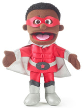 Load image into Gallery viewer, Superhero, Boy Puppet, Black Skin (14&quot;)
