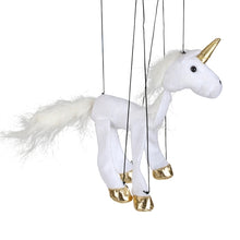 Load image into Gallery viewer, White Unicorn Marionette (Small - 8&quot;)
